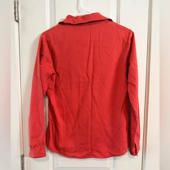 Woolrich Winter Coral Button Front Shirt Womens Small - Picture 5 of 5